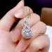3カラット モアッサナイト S925 スターリングシルバー ペンダントネックレス